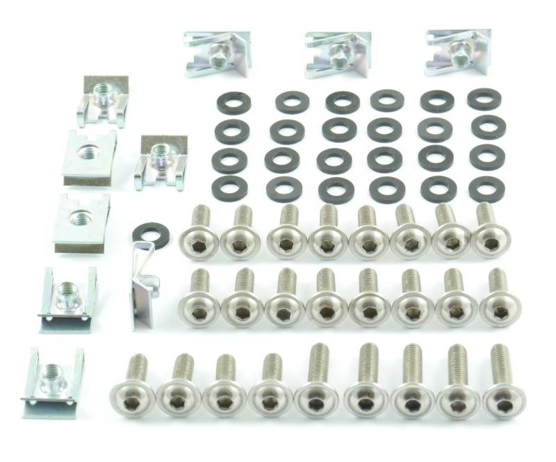 Tech-Parts-Koeln Motorrad Verkleidungsschrauben + Klemmen/Clips M6 Schrauben 6mm Set - 60 Teile von Tech-Parts-Koeln