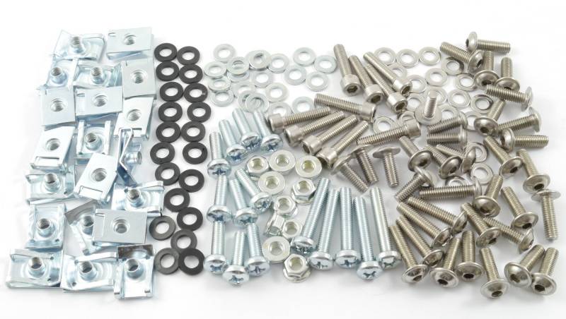 Tech-Parts-Koeln Motorrad Verkleidungsschrauben + Klemmen/Clips M6 Schrauben Set 6mm - 150 Teile von Tech-Parts-Koeln