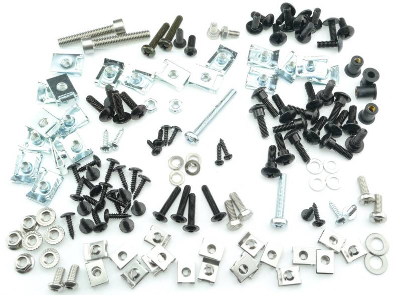 Tech-Parts-Koeln Ultra Set Verkleidungsschrauben Gilera DNA 2000-2006 Schrauben Set Klemmen Clipse Muttern von Tech-Parts-Koeln