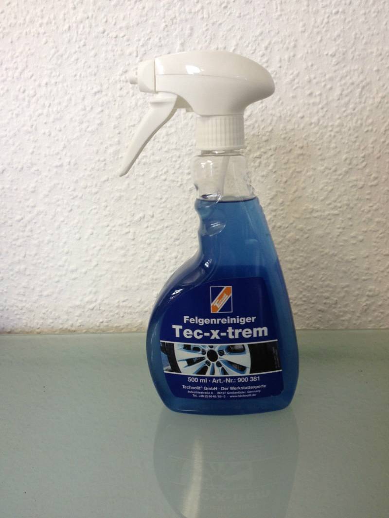 TECHNOLIT Felgenreiniger Tec-x-trem 500 ml, Leichtmetall Alu Stahl Chrom Felge, Flugrostentferner von TECHNOLIT