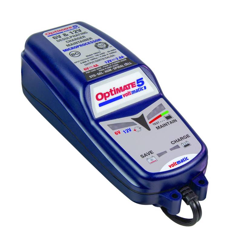 Optimate 5 Voltmatic 6V/12V 2.8 Amp Akku-Ladegerät / Testgerät / Wartungsgerät von Tecmate