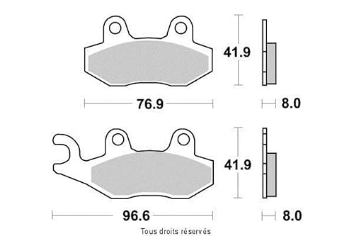 Bremsbelag Tecnium für Roller Peugeot 250 Geopolis – Nissin ohne Abs 2006 bis 2010 AV/AR von Tecnium