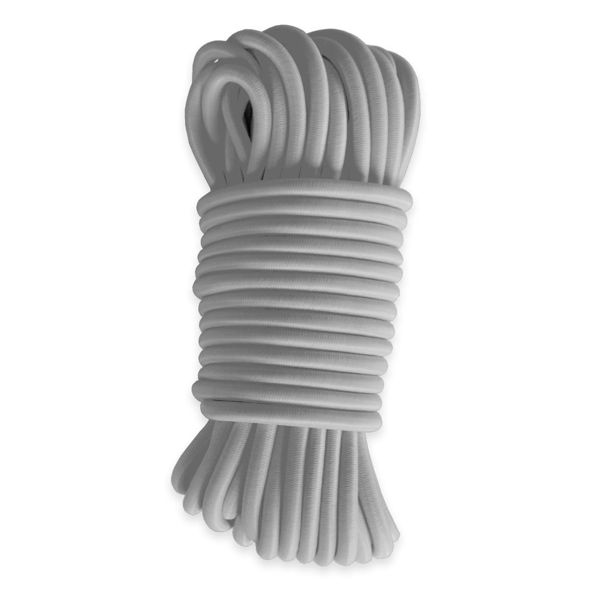 Elastisches Gummiseil Grau 20 Meter - Qualität PRO TECPLAST 9SW - Spannseil für Planen mit einem Durchmesser von 9 mm von Tecplast