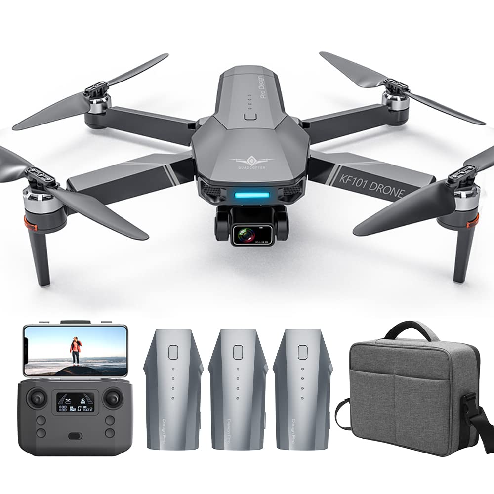 Teeggi KF101 MAXS Drohne mit Kamera 4K HD für Erwachsene, 5km Kontrollabstand, 3-Achsen Gimbal, GPS Intelligente Rückkehr, Bürstenlosen Motor, Professioneller RC Quadcopter, 3 Batterien von Teeggi