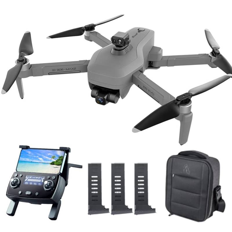 Teeggi SG906 MAX2 Drohne mit Kamera 4K für Erwachsene, 4km Kontrollabstand, 360 Grad Hindernis Vermeidung, 3-Achsen Gimbal, GPS Kluge Rückkehr, Professioneller RC Quadcopter, (3 Batterien) von Teeggi