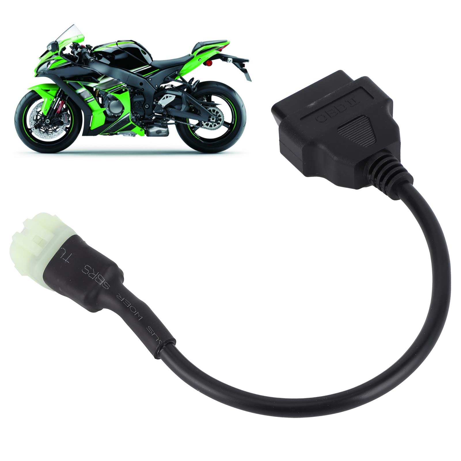 6-poliges OBD2-Kabel, OBD2-Diagnoseadapter, Kabelbaum-Diagnosewerkzeug, passend für Kawasaki Z900/Z900RS/ZX10R/ZX14R/H2 von Tefola