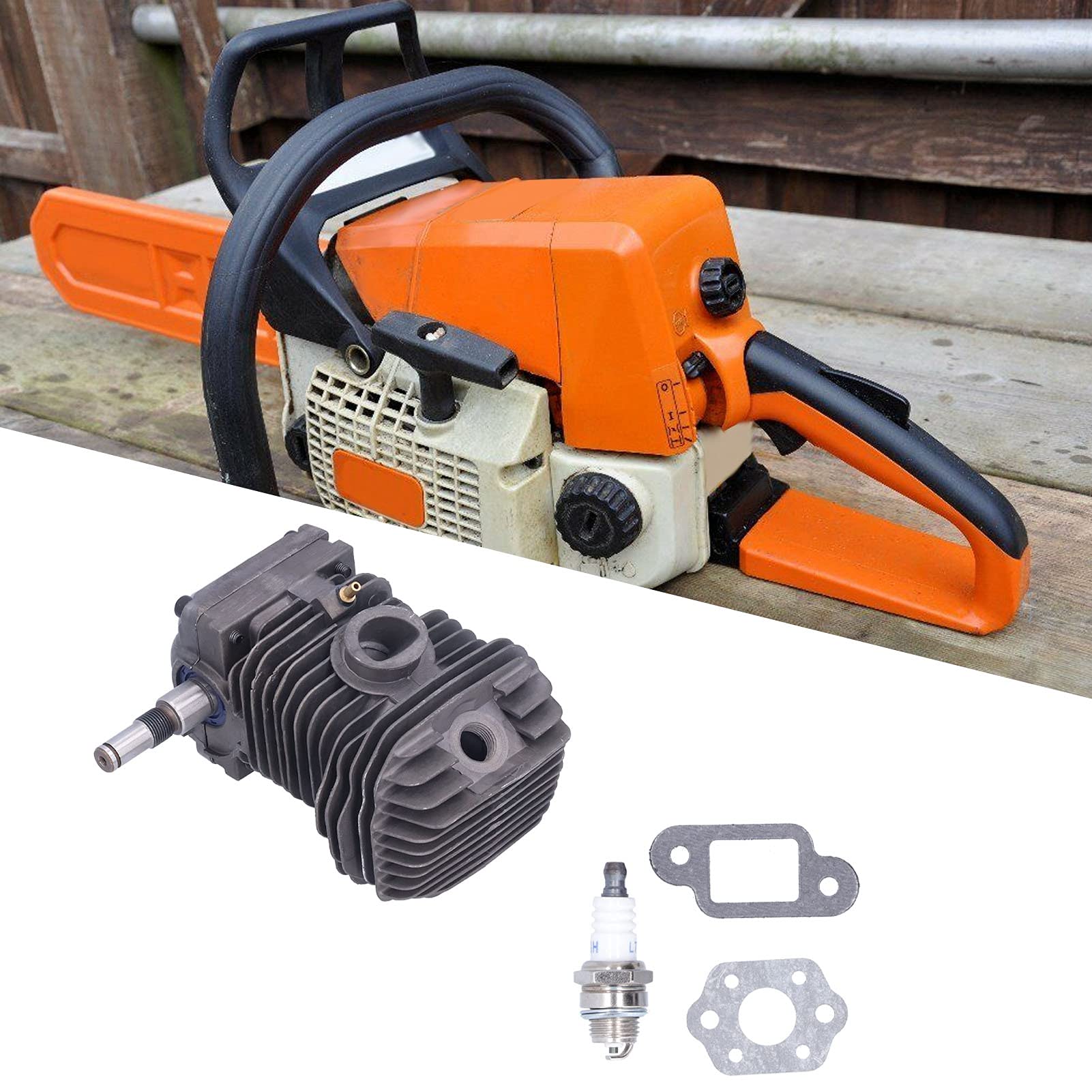 Tefola 42,5 mm Zylinder Kolben Kit, Cylinder Piston Kits, Kettensägen Zylinder Kit, Zylindersatz Kolbensatz Ringsatz, Zylinderkolben Ersatzteile Kit Passend für STIHL 023 025 MS230 MS250 von Tefola