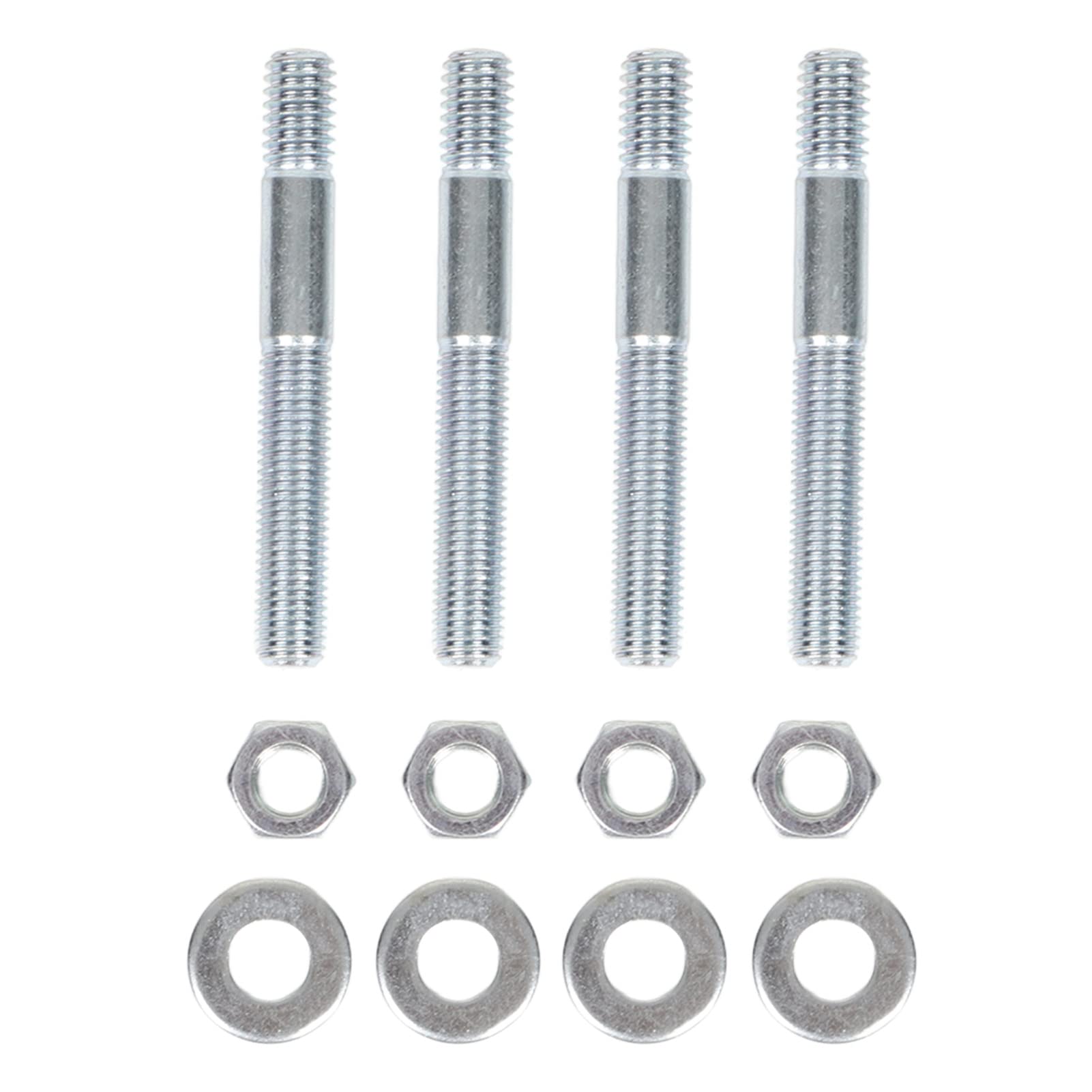 Vergaser-Stehbolzen-Kit, 2 1/2 Zoll Vergaser-Montagesatz Metall-Vergaser-Stehbolzen-Set, Stehbolzen-Kit, Mit Distanzstück Für Jeden Ansaugkrümmer Mit 5/16-Zoll-Gewinde von Tefola