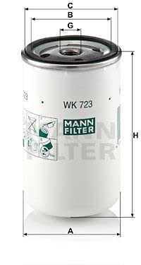 KRAFTSTOFFFILTER MANN-FILTER WK 723 von Teilerenner
