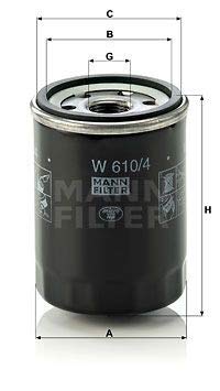 ÖLFILTER, MANN-FILTER W 610/4, FÜR MICRA III K12 von Teilerenner