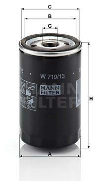 ÖLFILTER, MANN-FILTER W 719/13, FÜR 124 W124 von Teilerenner