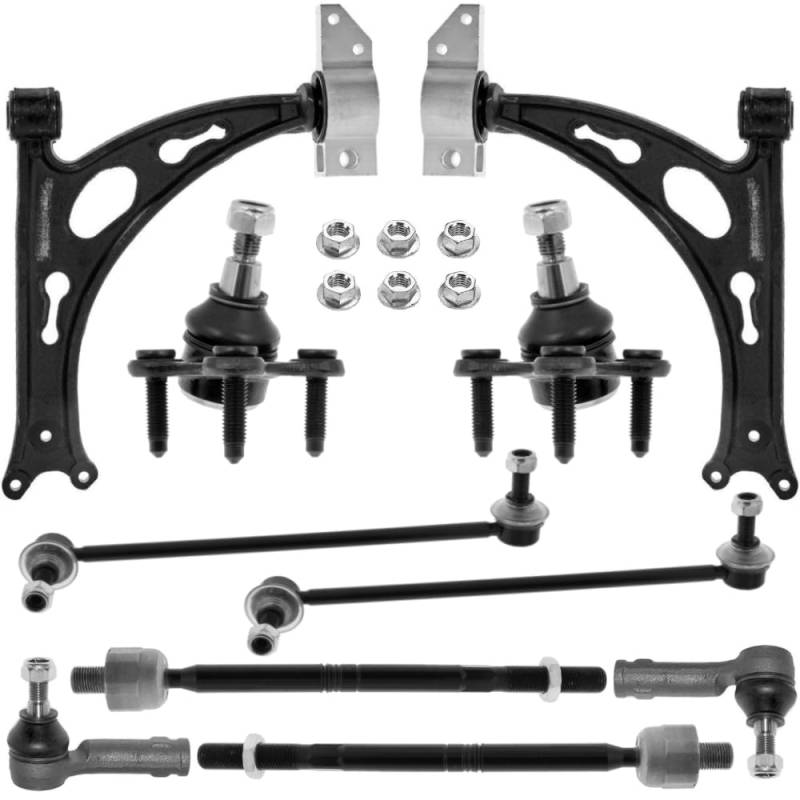 Querlenker Satz vorne passend für AUDI A3 8P 8PA Querlenker, Traggelenk, Koppelstange 10 Teilig von Teilex Germany