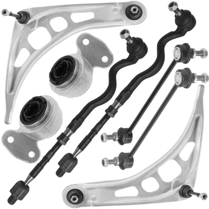 Querlenker Satz vorne passend für BMW 3ER 3 E46 98-05 Querlenker, Traggelenk, Koppelstange 8 Teilig von Teilex Germany