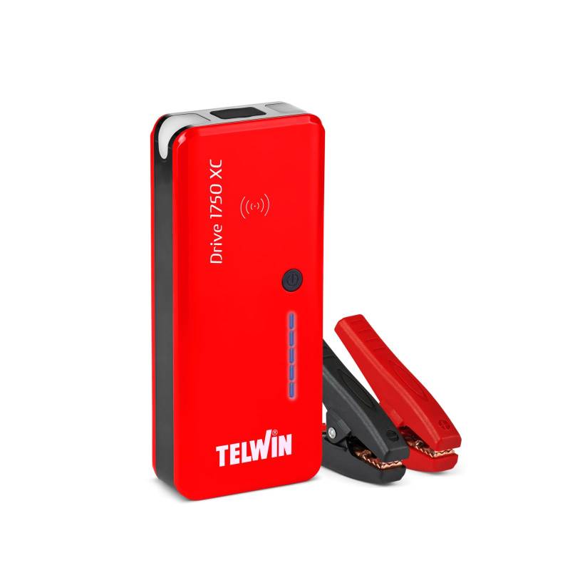 Telwin Drive 1750 XC Compact Portable Booster Starter and Power Bank, rot von Telwin