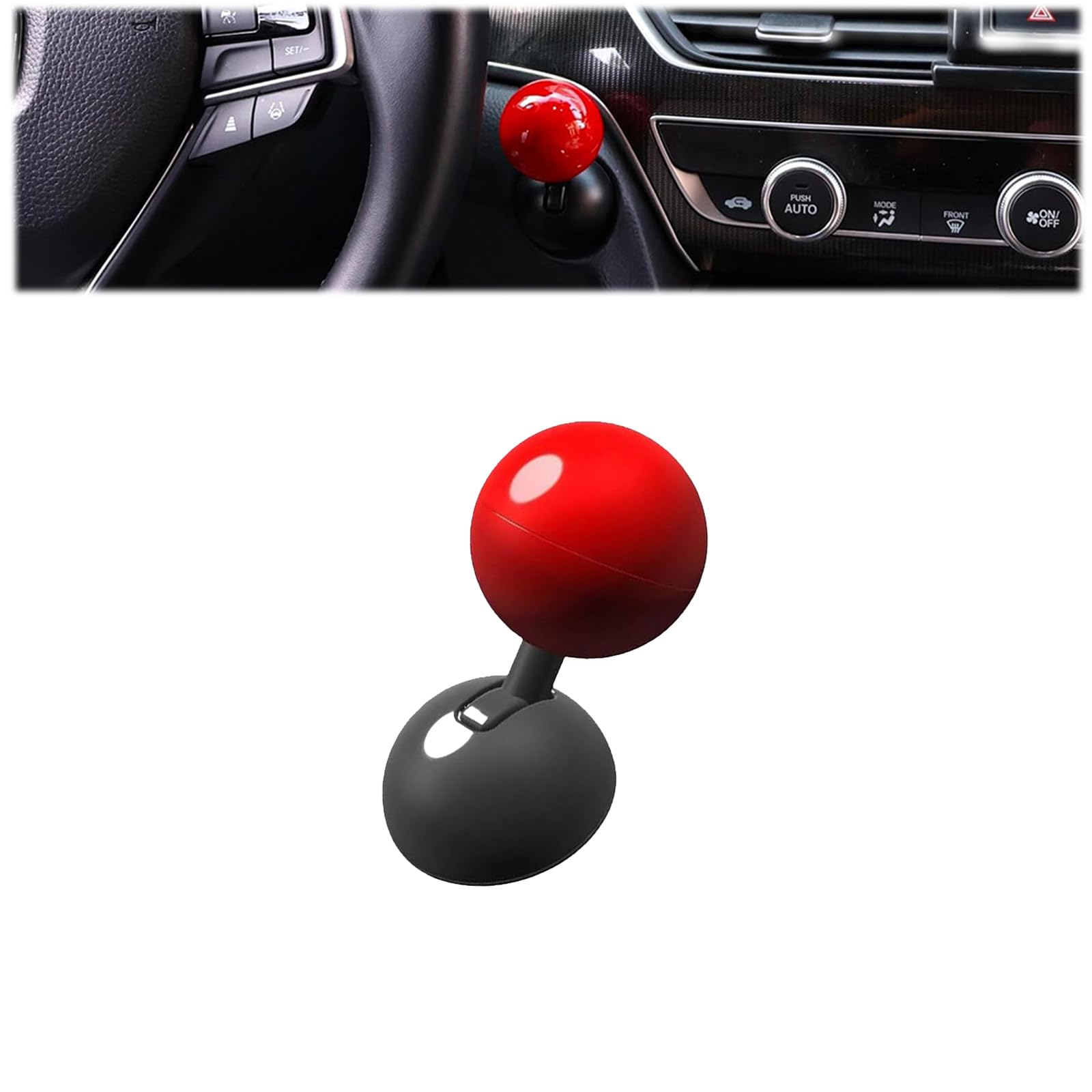 Car Push to Start Button Rocker, One Touch Start Lever, Push to Start Button Cover (Red) von Tencipeda