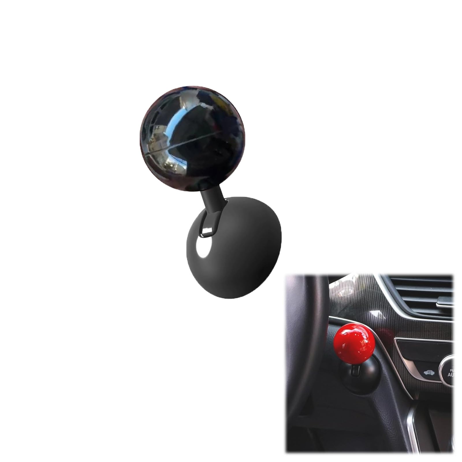 Car Start Button Rocker, Car Push to Start Button Rocker, Car Joystick, Car Start Button Joystick, Automotive One-Touch Start Button Starter Cover (Black) von Tencipeda