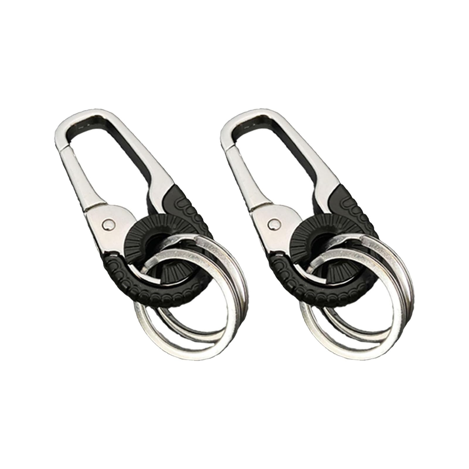 Creative Stainless Steel Keychain, Men's Car Key Chain, Stainless Steel Keychain Creative Car Interior Key (2Pcs*Black) von Tencipeda