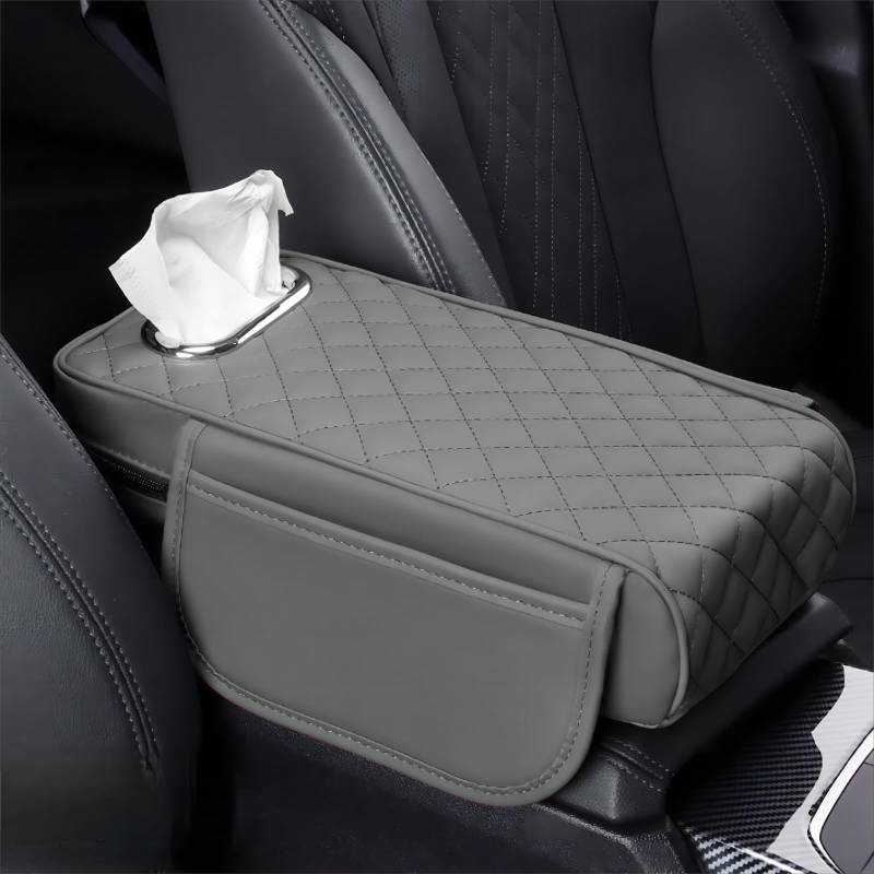 Memory Foam Car Armrest Cushion, Car Center Console Cover Memory Foam Car Armrest Cushion, Arm Rest Cushion for SUV Truck Sedan Vehicle (Gray) von Tencipeda