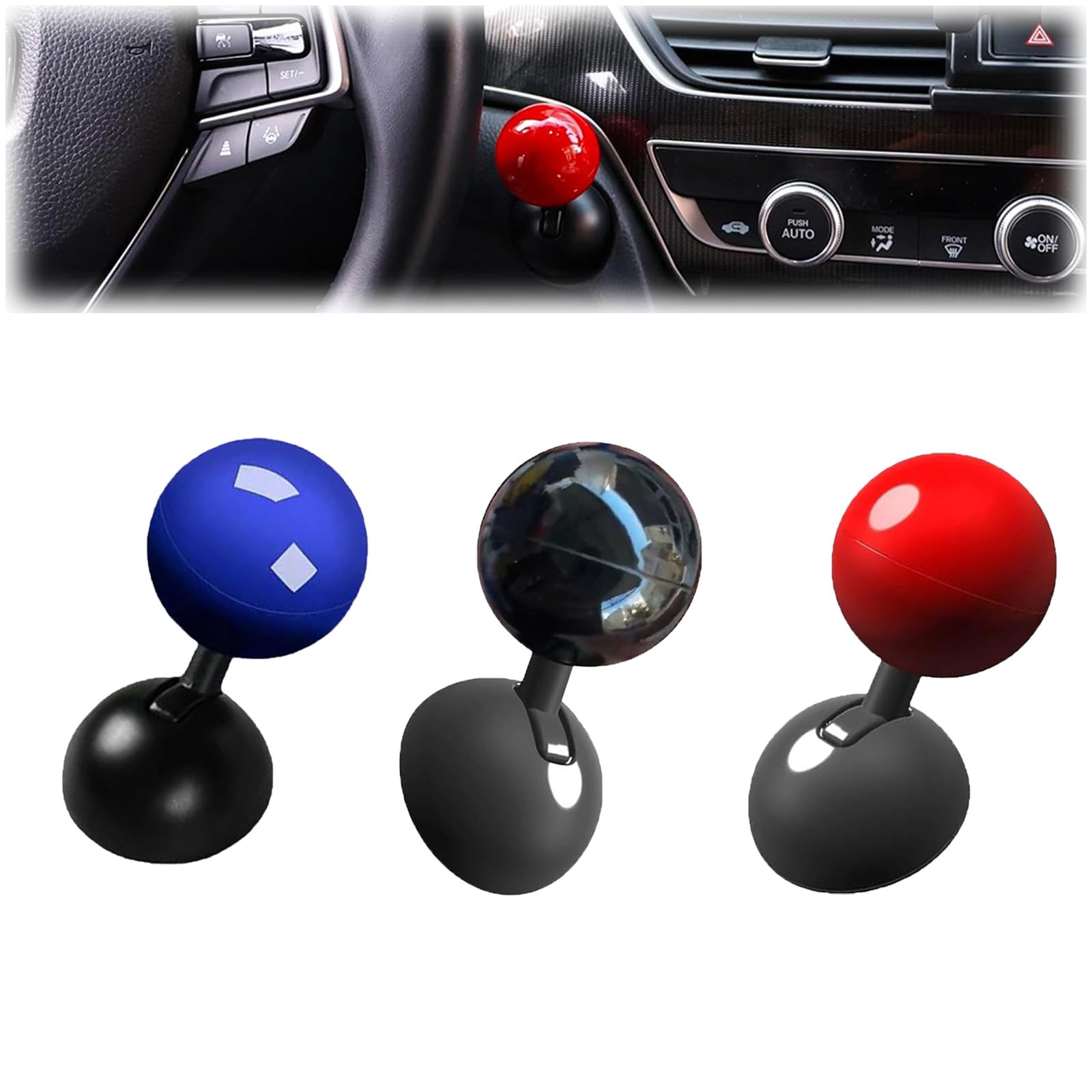 Push Start Button Cover, Car Push Start Button Cover, Metal Push to Start Accessories, Car Starter Button Cover, Car Joystick, Car Accessories Interior for Automotive Vehicle (Color 3) von Tencipeda