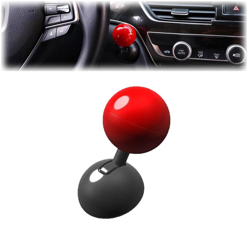 Push Start Button Cover, Car Push Start Button Cover, Metal Push to Start Accessories, Car Starter Button Cover, Car Joystick, Car Accessories Interior for Automotive Vehicle (Red) von Tencipeda