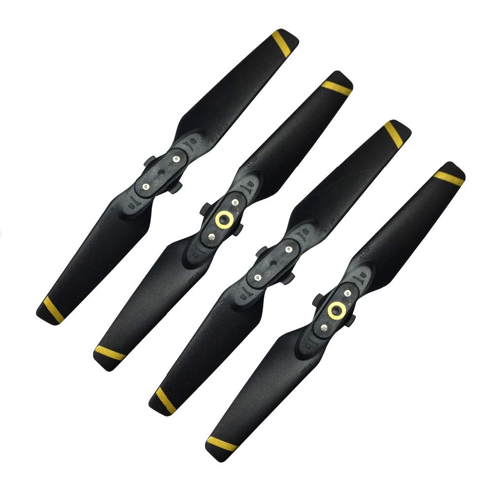 Tenglang 4pcs Propeller für DJI Spark Drone 4730F Folding Props Blades Ersatzteile Ersatzzubehör CW CCW,Quick Release Wing (Schwarz + Goldrand) von Tenglang