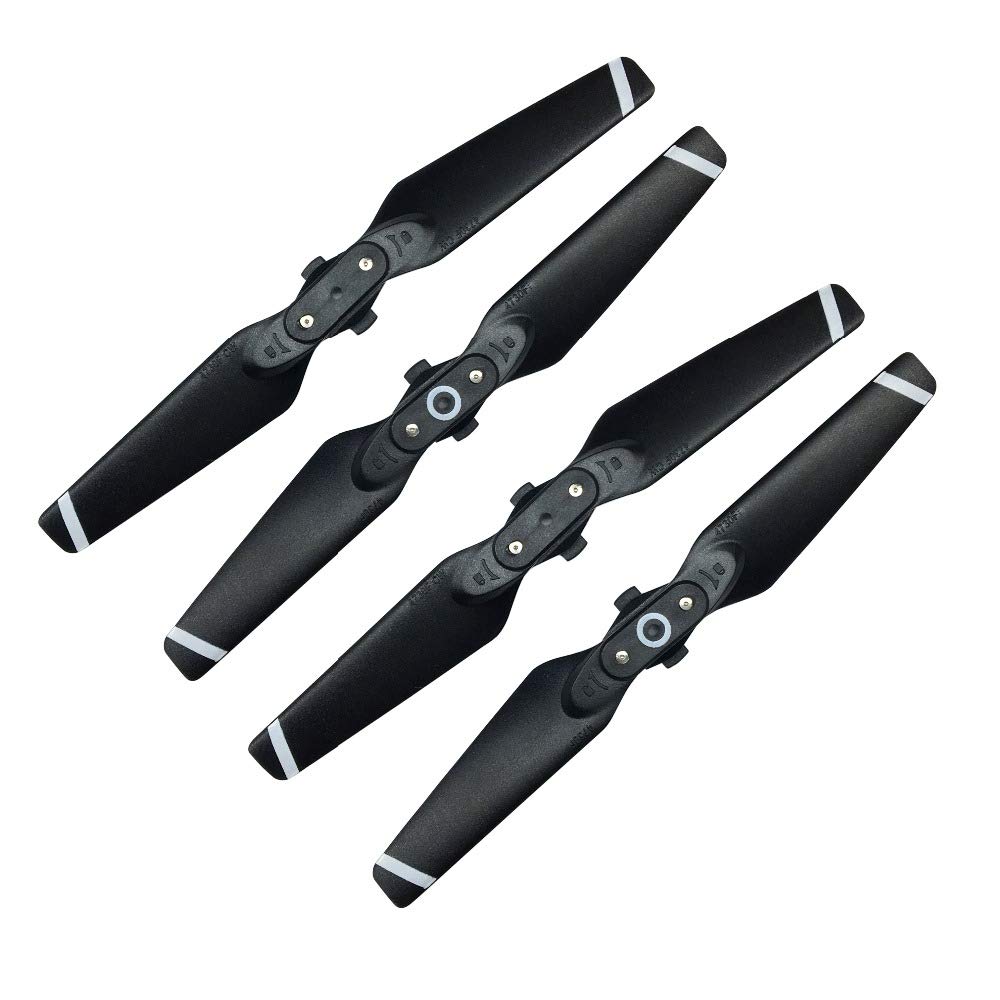 Tenglang 4pcs Propeller für DJI Spark Drone 4730F Folding Props Blades Ersatzteile Ersatzzubehör CW CCW,Quick Release Wing (Schwarz + weißer Rand) von Tenglang