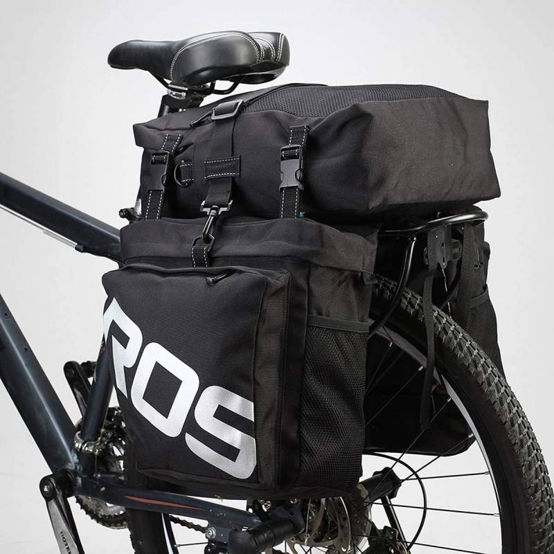 TentHome Gepäcktaschen für Fahrrad Gepäckträgertasche Fahrradtasche Satteltasche Doppeltasche Multifunktions 3 in 1 Radtasche Outdoor Cycling Schwarz von TentHome