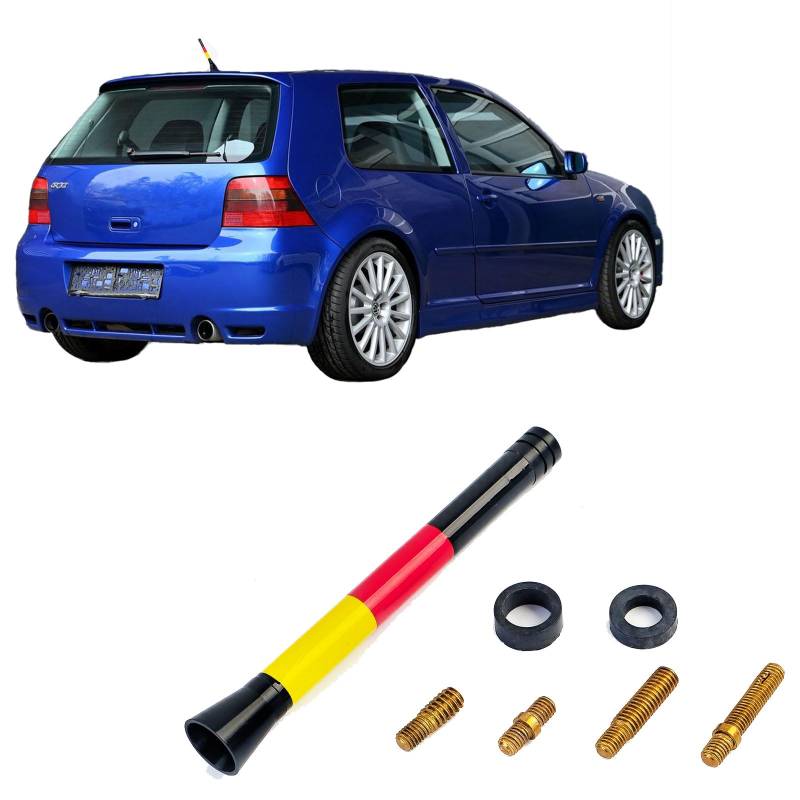 11cm Auto Kurzstabantenne Deutschland Flagge für VW Golf 3 4 5 Polo 6N2 9N Bora von Tenzo-R