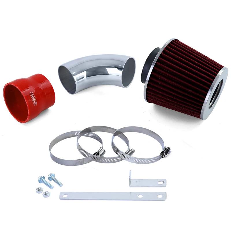 Air Intake Kit mit Sport Luftfilter Rot passt für BMW 3er E46 323 325 328 330 von Tenzo-R