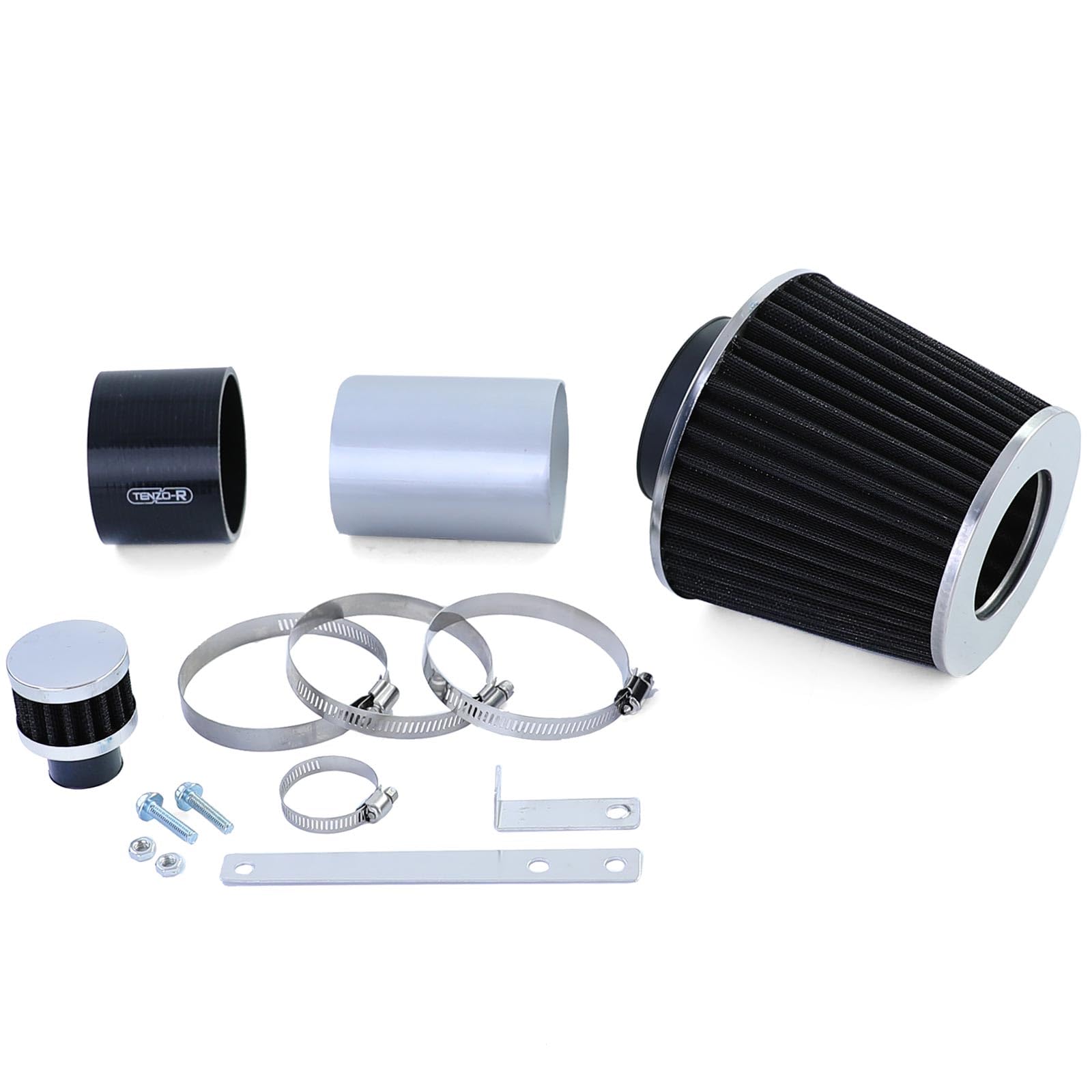 Air Intake Kit mit Sport Luftfilter Schwarz für Audi TT 8N 1.8 4Zyl 98-06 von Tenzo-R