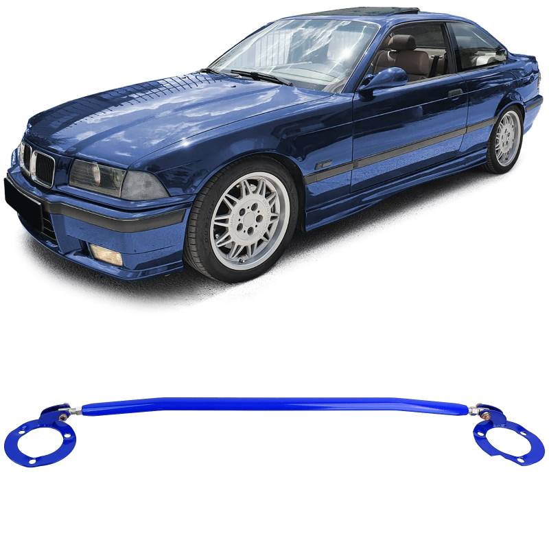 Alu Domstrebe Blau vorne passend für BMW E36 6 Zyl 320i 323i 325i 328i 92-99 von Tenzo-R