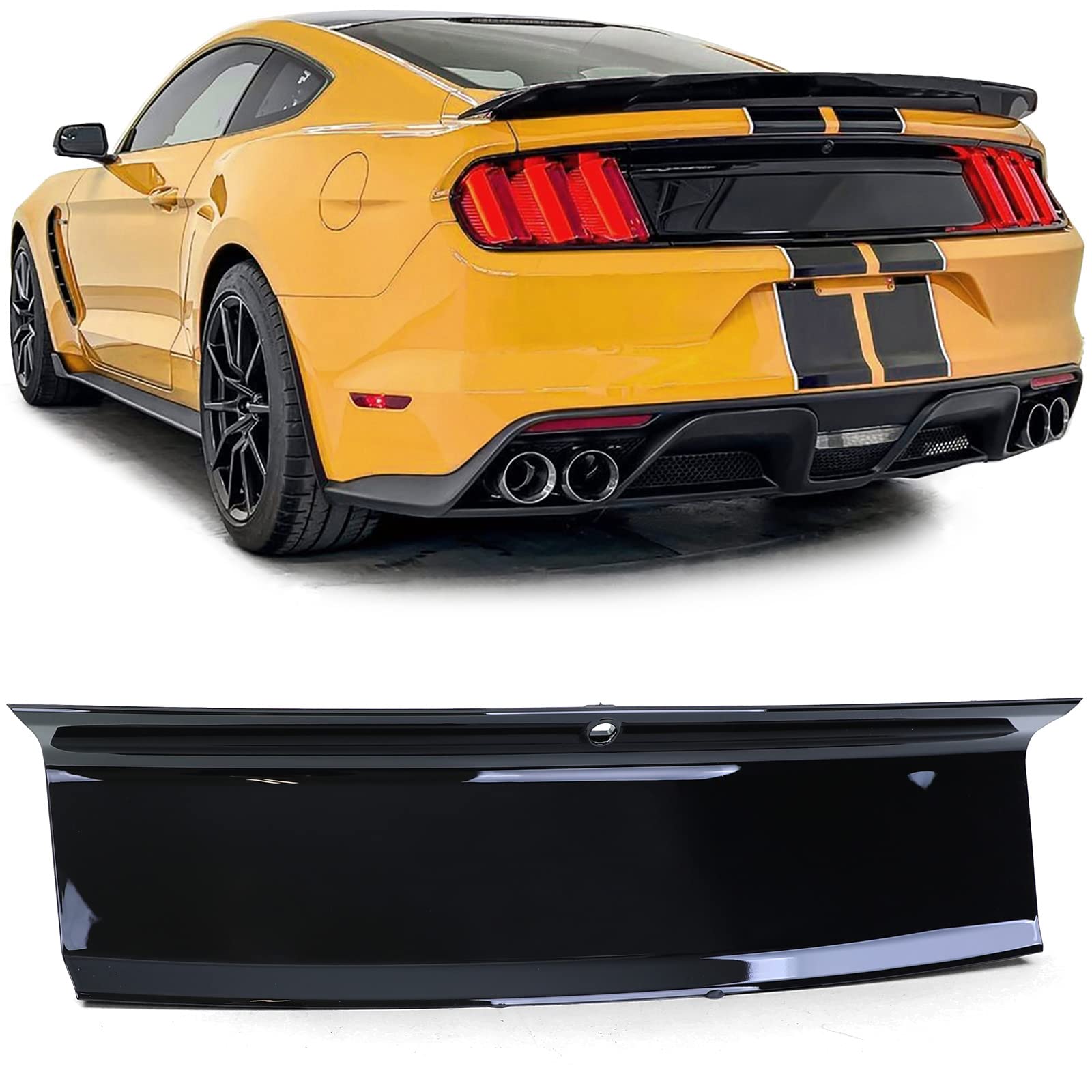 Blende Heckdeckel GT Optik Schwarz Glanz für Ford Mustang 6 Coupe Cabrio 14-17 von Tenzo-R