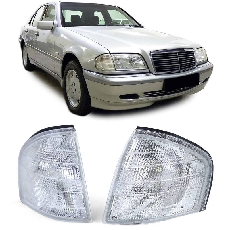 Blinker weiß Paar für Mercedes C Klasse W202 Limousine S202 Kombi T-Model 93-01 von Tenzo-R