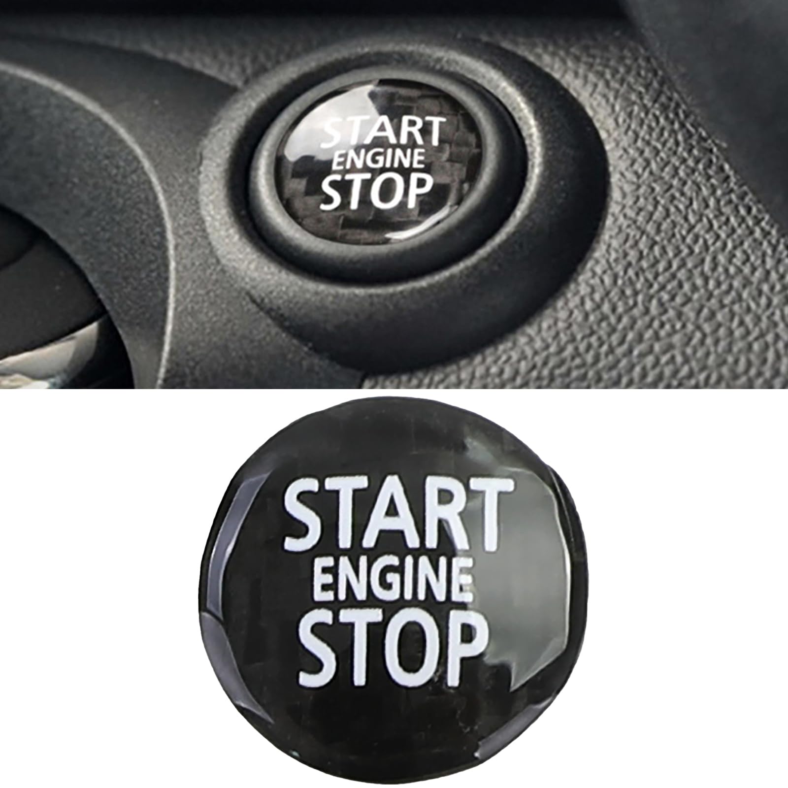 Carbon Start Stop Knopf Button Cover für Mini R55 R56 R57 R58 R59 R60 R61 von Tenzo-R