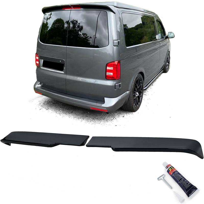 Dachspoiler Heckspoiler mit ABE Schwarz Glanz für VW Bus T6 T6.1 mit Hecktüren von Tenzo-R