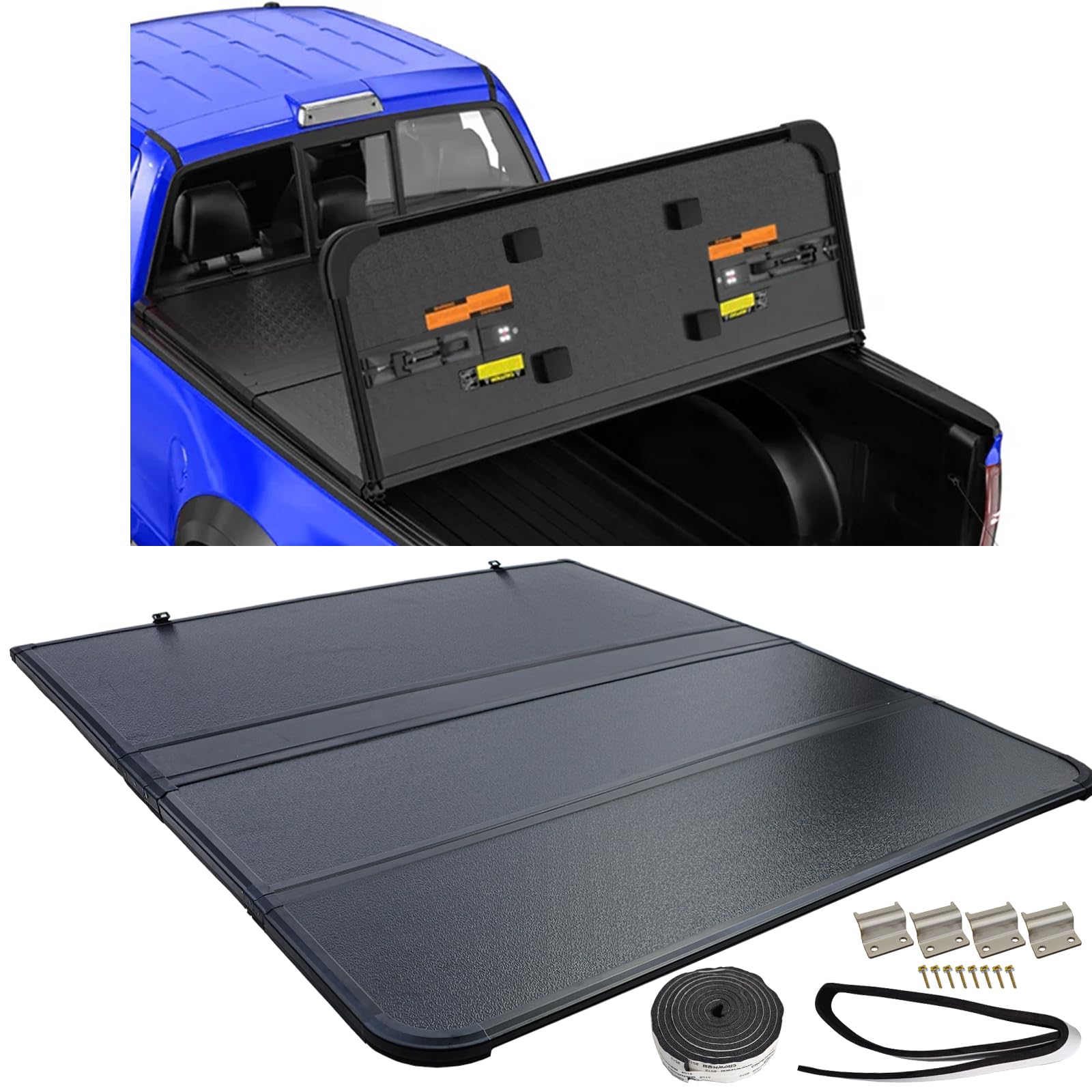 Faltbare Abdeckung Laderaum Ladefläche mit LED für Ford Ranger T7 T8 16-23 von Tenzo-R