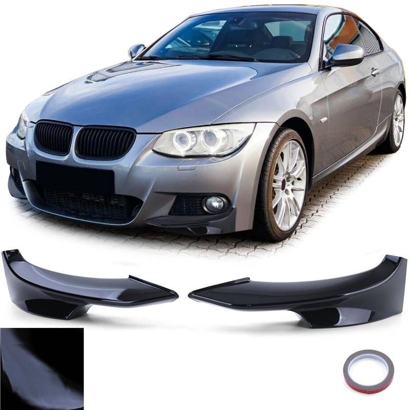 Front Flaps Spoiler Splitter Schwarz Glanz passend für 3er BMW E92 E93 10-13 von Tenzo-R