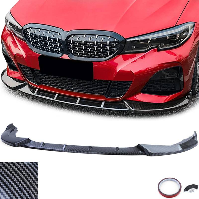 Front Spoiler Lippe Performance Carbon Look passend für 3er BMW G20 G21 ab 18 von Tenzo-R