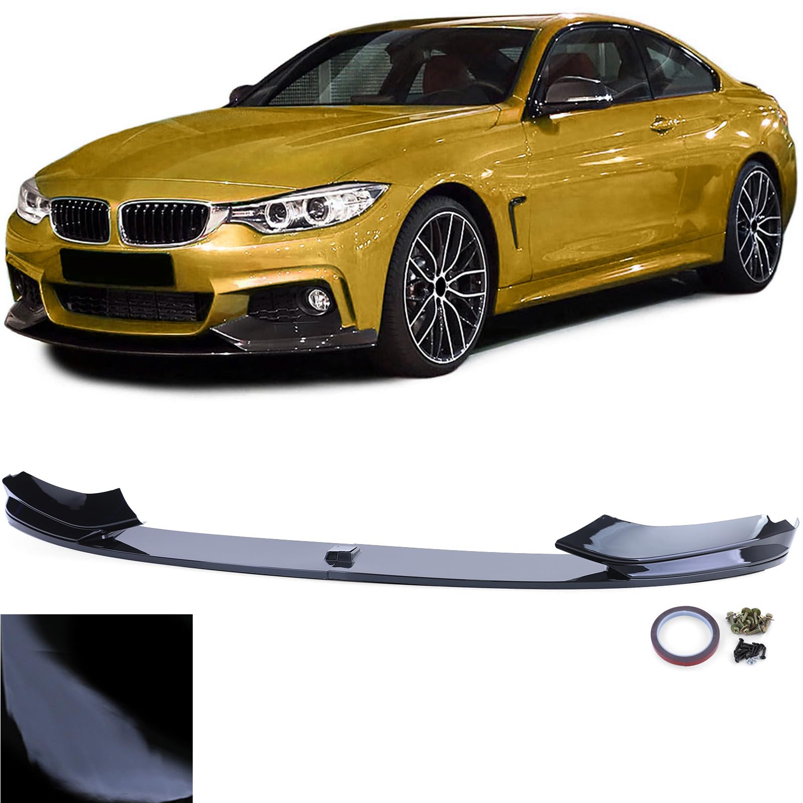 Front Spoiler Lippe Performance Glanz passend für BMW 4er F32 F33 F36 ab 13 von Tenzo-R