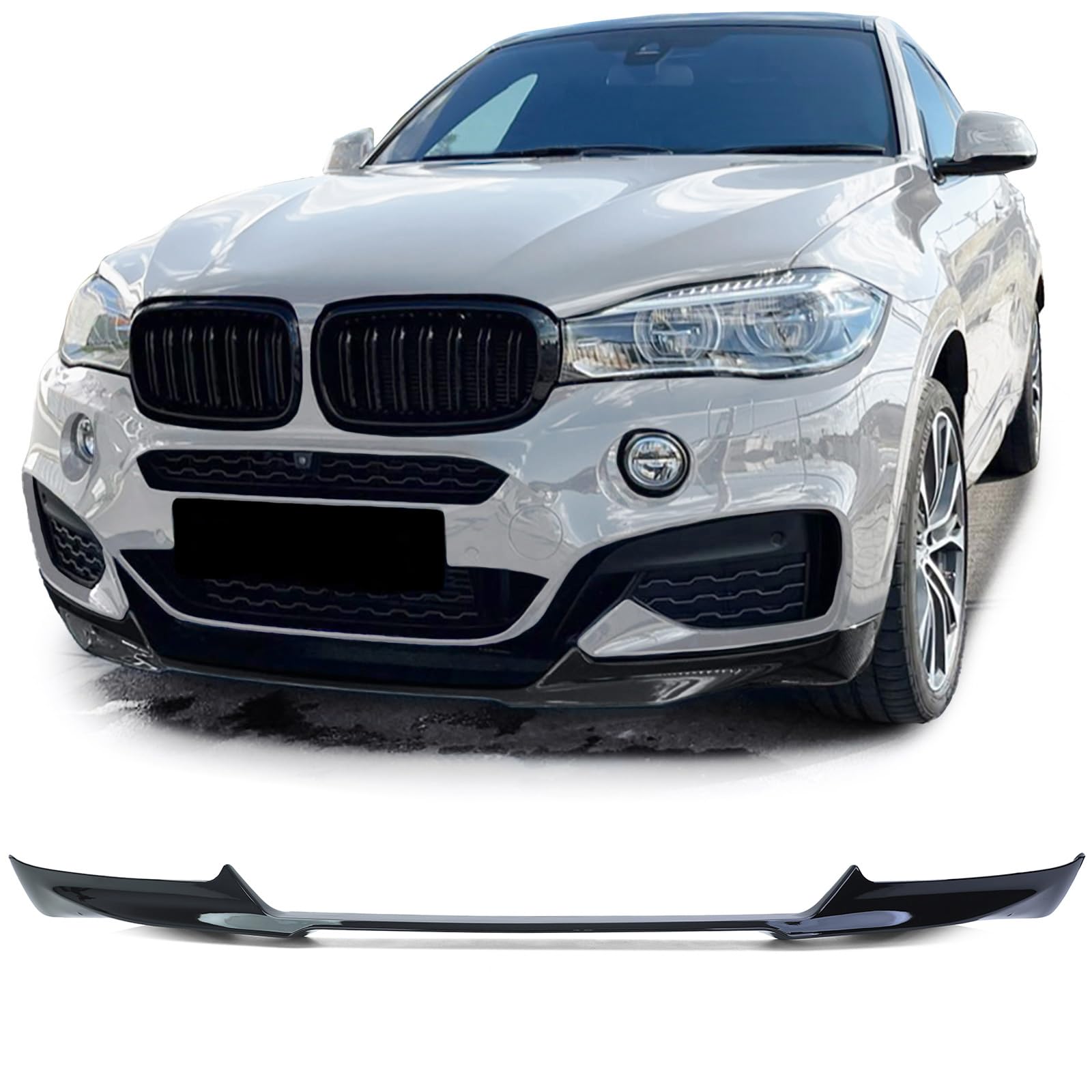 Front Spoiler Lippe Performance Schwarz Glanz passend für BMW X6 F16 14-19 von Tenzo-R