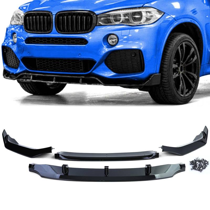 Front Spoilerlippe Performance Optik Schwarz Glanz passt für BMW X5 F15 13-18 von Tenzo-R