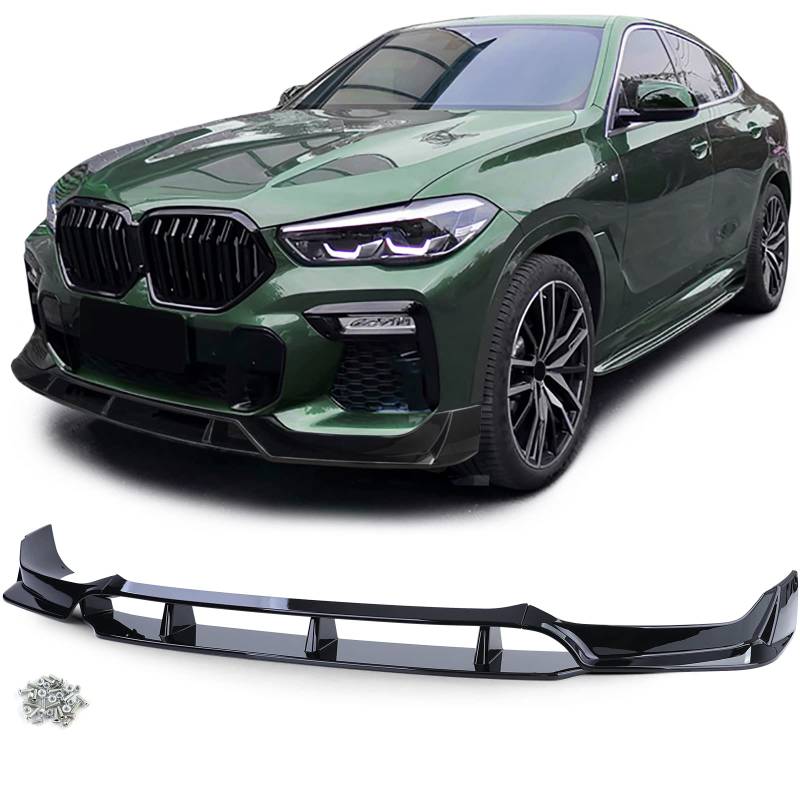 Frontspoiler Lippe Performance Typ 2 Schwarz Glanz passend für BMW X6 G06 ab 19 von Tenzo-R