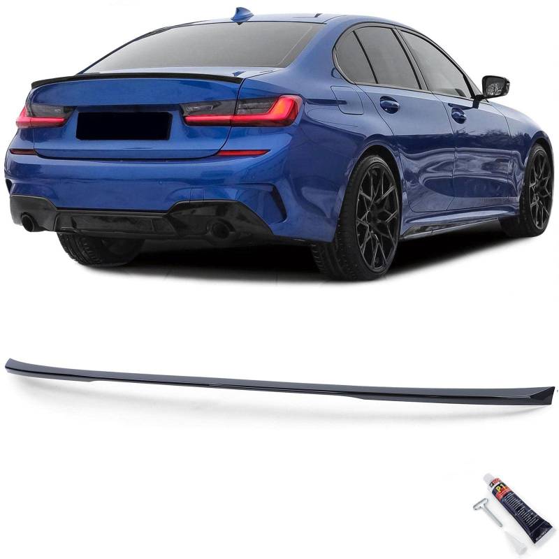 Heck Spoiler Lippe Performance Schwarz Glanz mit ABE passt für 3er BMW G20 Limo von Tenzo-R