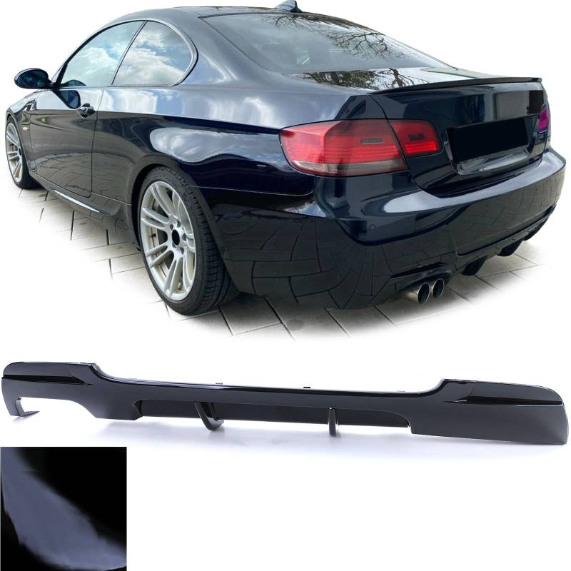 Heckdiffusor Performance Schwarz Glanz passend für 3er BMW E92 E93 320 325 330 von Tenzo-R