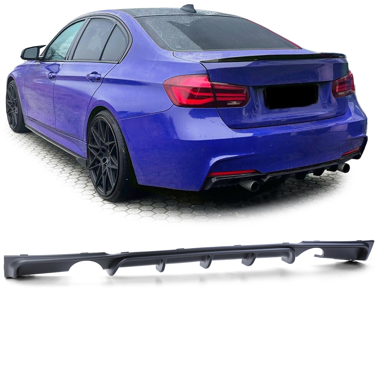 Heckdiffusor Performance Schwarz Matt passend für 3er BMW F30 F31 335i 340i von Tenzo-R