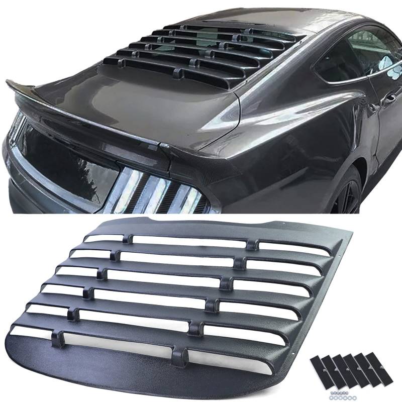 Heckscheibe Abdeckung Jalousie Rear Louvers für Ford Mustang Coupe 14-22 von Tenzo-R