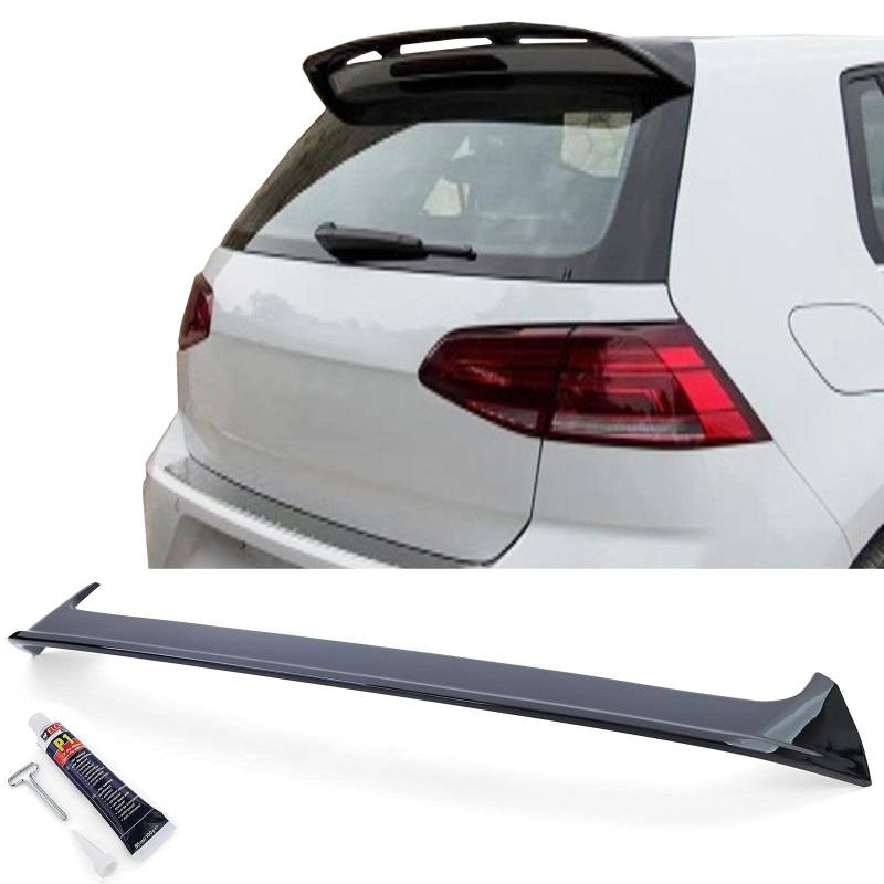 Heckspoiler Dachkantenspoiler Schwarz Glanz für VW Golf 7 Limousine 13-20 von Tenzo-R