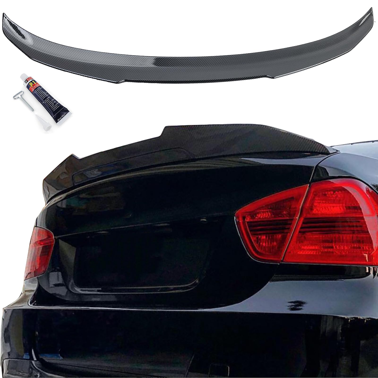 Heckspoiler Ducktail Carbon Look passend für 3er BMW E90 05-13 Limousine von Tenzo-R