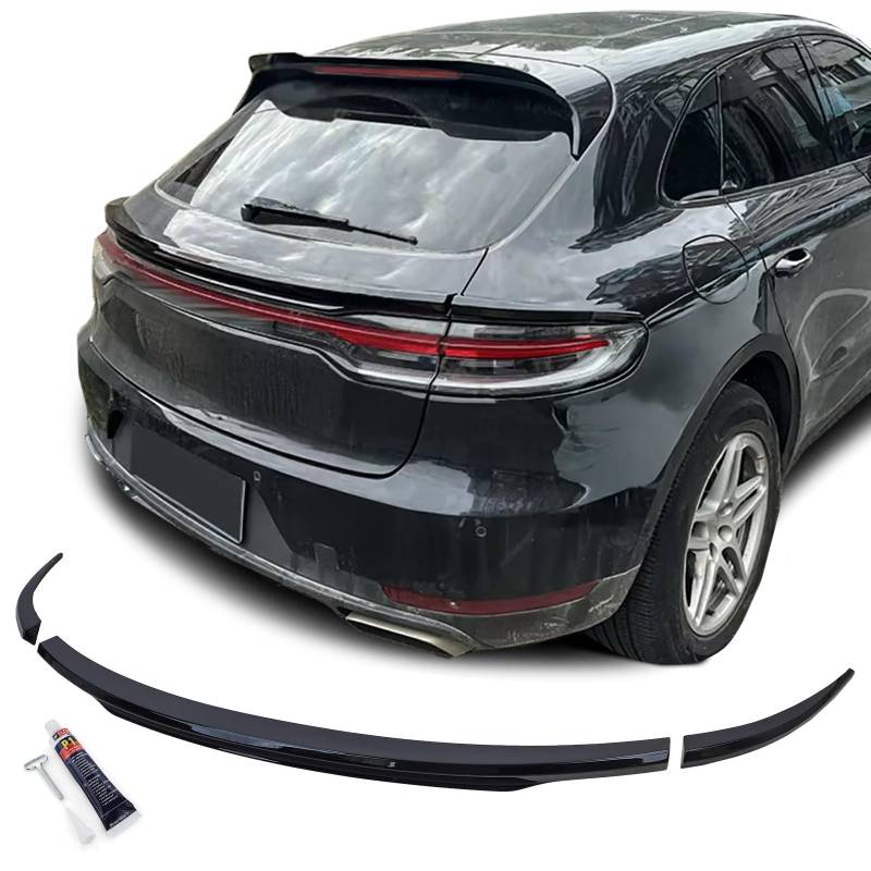 Heckspoiler Performance Lippe Schwarz Glanz passt für Porsche Macan 2018-21 von Tenzo-R