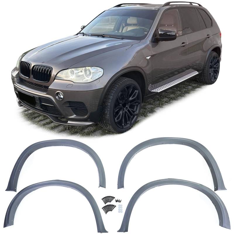 Kotflügel Verbreiterungen Radlaufblenden Set 4-teilig passt für BMW X5 E70 07-13 von Tenzo-R